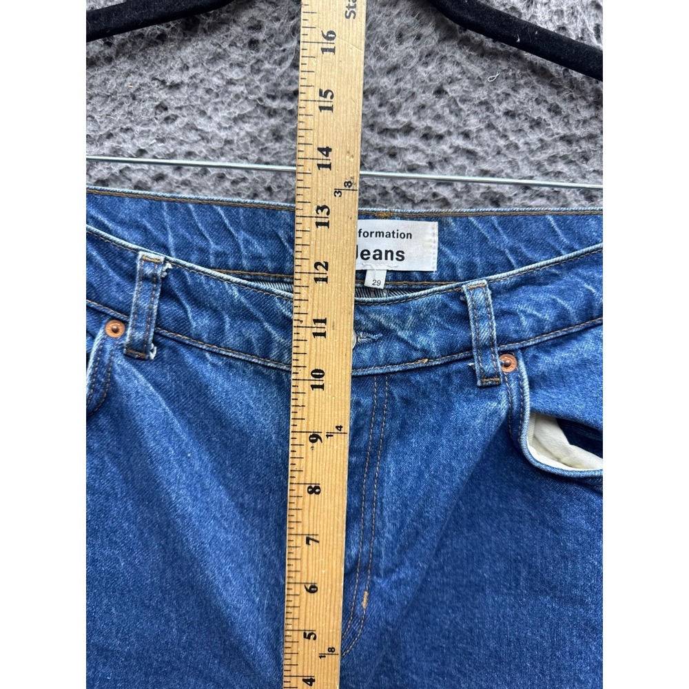 Reformation Cary Low Rise Slouchy Wide Leg Jeans Dark Wash Blue Womens Size 29 - Picture 12 of 15
